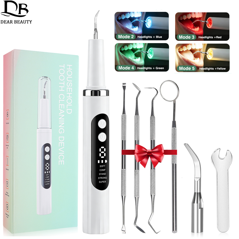 Veterinary Dental Scaler - เครื่องทำความสะอาดฟันไฟฟ้า เครื่องขูดหินปูนอัลตราโซนิก พร้อมไฟ LED 5 ดวง
