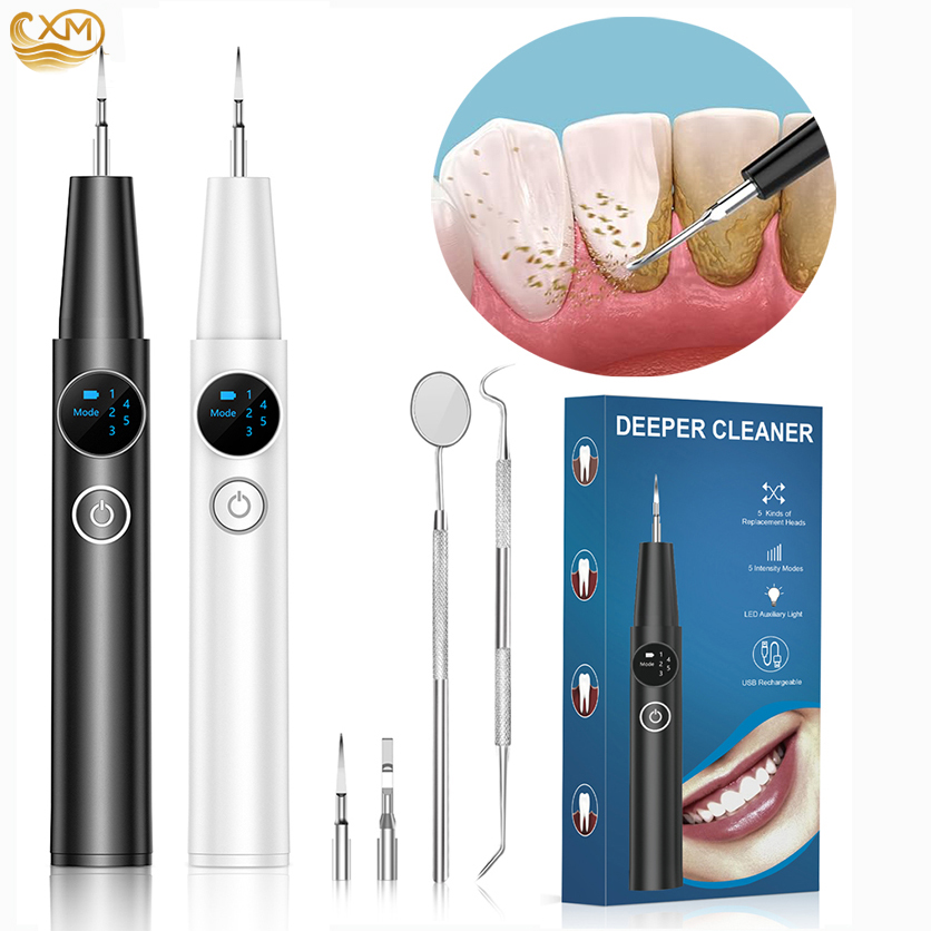 Veterinary Dental Scaler - เครื่องขจัดคราบหินปูนอัลตราโซนิกสำหรับฟัน ชุดทำความสะอาดฟัน 5 โหมด เครื่องกำจัดคราบหินปูนโซนิค