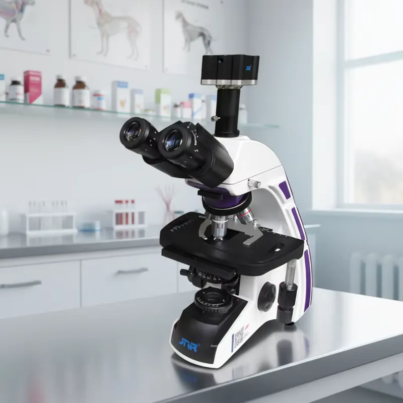 กล้องจุลทรรศน์ส่องกล้องแบบสองต - Veterinary Microscope Binocular บทวิจารณ์และราคา
